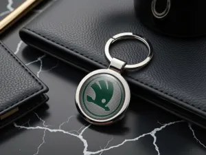 Skoda Schlüsselring Edelstahl Premium Stil